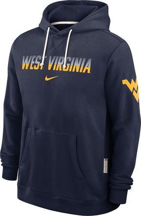 Nike West Virginia Sideline Standard Issue Nike Mens Dri-FIT College Pullover Hoodie in Blue | 03AZ41SWVN-8DF