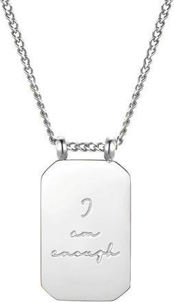 Mantra I Am Enough - Necklace in Silver at Nordstrom