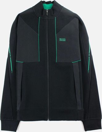HUGO BOSS Mens Hugo Boss Regular-fit Sweatshirt With Embroidered Logo Black - Size: 42