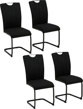 HOME AFFAIRE Freischwinger »Napoli« (Set) 4 Stk.Vintage-Mikrofaser Bezug, Belastbarkeit bis 130kg, im 2er oder 4er Set