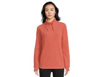 L.L.Bean Ridgeknit Crossneck Pullover Womens Clothing Sienna Brick : MD, Lyocell/Polyester/Spandex