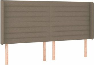 vidaXL Cabecero Con Led De Tela Gris Taupe 183x16x118/128 Cm Vidaxl
