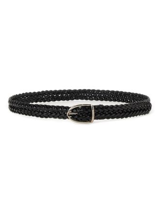 Tom Ford Black Braided Buckle Belt