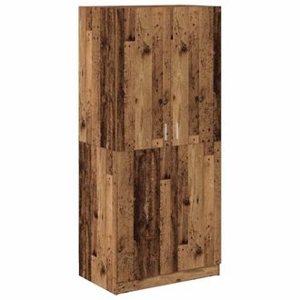 Berkfield Home Wardrobe Old Wood 90x52x200 cm Engineered Wood in Brown | Size: 90 x 52 x 200 cm