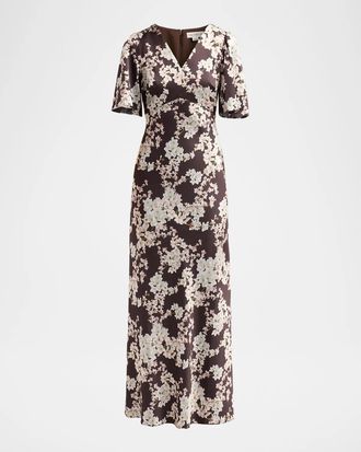 Sachin & Babi Mae Floral Empire Column Gown