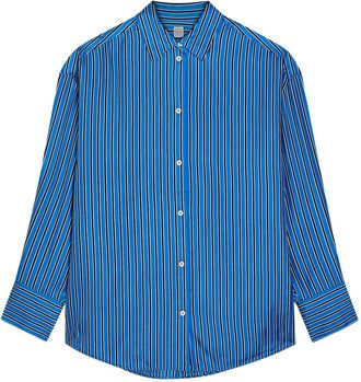 Toteme Striped Silk Shirt - Blue - 32 (UK4 / Xxs)
