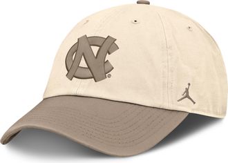 Nike Jordan Mens North Carolina Natural Club Jordan Brand College Adjustable Hat in Brown | JC010DTUNCN-M4T