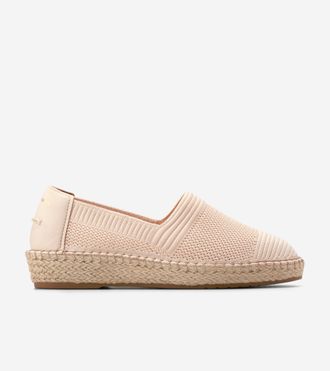 Cole Haan Womens Cloudfeel Espadrille II Slip-On Loafers - Beige Size 10.5