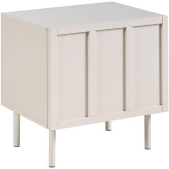 Beliani Comodino MDF Gambe in metallo 2 ripiani Cashmere Camera da letto Beige chiaro Clunes