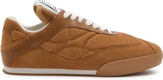 Chloé Kick Quilted Suede Sneakers - Tan - 38 (IT38 / UK5)