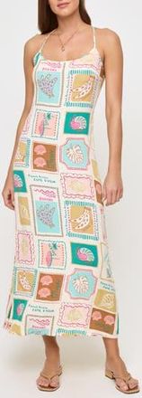 L*Space Summer Somewhere Print Slipdress in Postcards at Nordstrom Rack, Size Medium