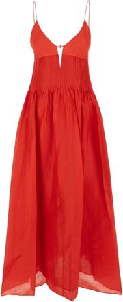 Tory Burch Maxi Jurk - Dames - Avondkleed - Rood - M - Kleedjes