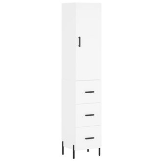 Berkfield Home Highboard White 34.5x34x180 cm Engineered Wood