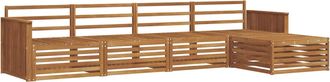 vidaXL Conjunto De Sof&aacute;s De Exterior 5 Uds. Natural Vidaxl