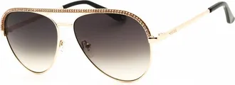 Guess Green Gradient Pilot Ladies Sunglasses GU00271 32P 60