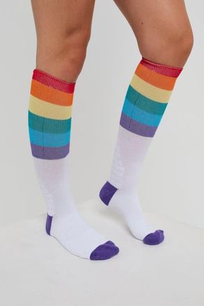 OOSC Rainbow Road Ski / Snowboard Sock in Multi-Colour at Nordstrom, Size Medium
