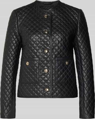 Joop Regular Fit Lederjacke in Stepp-Optik Modell Louise in Black, Gr&ouml;&szlig;e 34