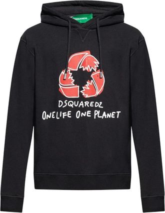 Dsquared2 Hoodies, male, Black, XS, One Life One Planet Hoodie