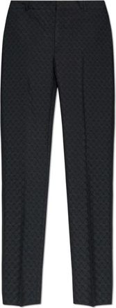 Alexander McQueen Broeken, Heren, Zwart, XL, Leer, Broek met een opvallend schedelmotief