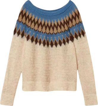 Twinset Myfo Mohair Jacquard Jumper - Dames - Truien - Veelkleurig - Maat: XS Mohair