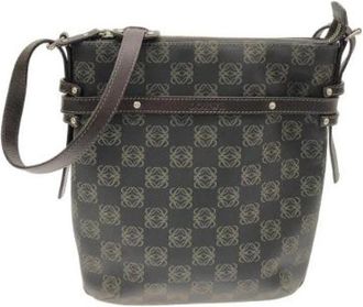 Loewe Pre-owned PVC Schoudertas - Dames - Vintage Schoudertas - Bruin - ONE Size - Vintage