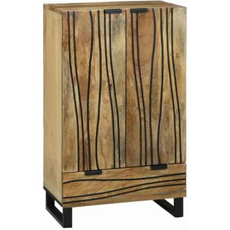 vidaXL Vidaxl - Highboard Marr&oacute;n 60 X 33 X 100 Cm Madera Maciza De Mango