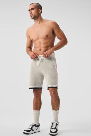 Alo | 7 Sports Club Sweater Knit Basketball Short Top in Bone Beige, Size: Small