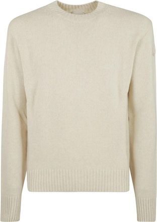Moncler Casual Sweater met Ronde Hals - Heren - Ronde hals truien - Beige - 2XL - Truien & Vesten