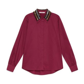 Maliparmi Shirts, female, Red, Size: XL Sparkle Popeline Shirt