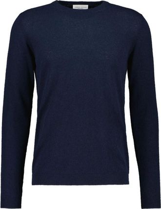 Roberto Collina Truien & Vesten, Heren, Blauw, M, Wol, Mya 44001 Ronde Hals Trui