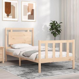 vidaXL Vidaxl - Estructura De Cama Sin Colch&oacute;n Madera Maciza De Pino 100x200 Cm