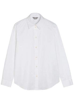 Max Mara Veloce Cotton-poplin Shirt - White - 16 (UK16 / XL)