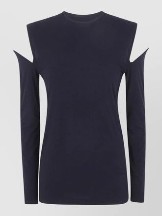 Junya Watanabe long sleeve crew neck cut out top