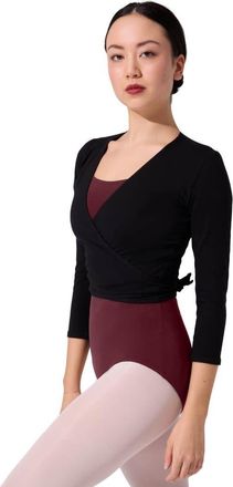 Capezio Wrap Top in Black at Nordstrom, Size X-Small