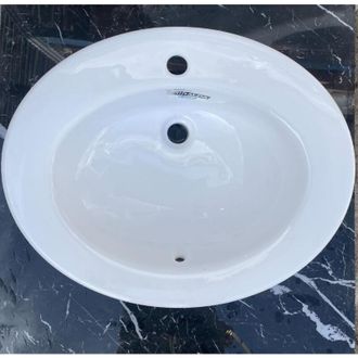 Roca Roca - Lavabo Incasso Monoforo giralda 62X50 cm - Ceramica Bianco Lucido