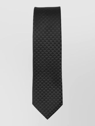 Emporio Armani slim silk tie textured pattern design