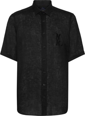Billionaire Boys Club Shirt Slim Fit - Heren - Korte mouwen Overhemden - Zwart - XS - Katoen - Overhemden