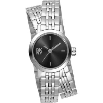 DKNY L 176 Bracelet Watch in Black/Silver at Nordstrom