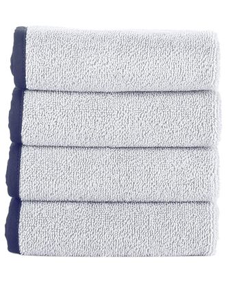 Brooks Brothers Contrast Frame 4Pc Wash Towels