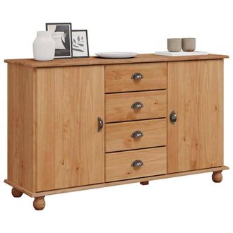 Berkfield Home Sideboard ASKIM 133, 5x40x79 cm Solid Wood Pine in Brown | Size: 5 x 40 x 79 cm