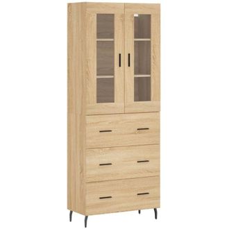 vidaXL Vidaxl - Highboard Sonoma Oak 69.5x34x180 cm Engineered Wood
