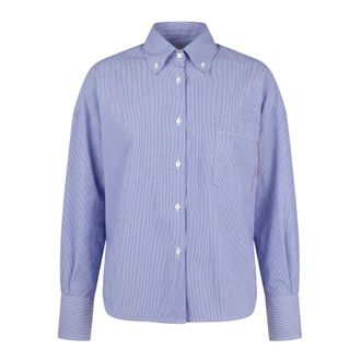 SOLOTRE Shirts, female, Multicolor, Size: 2XL Camicia Oxford a righe