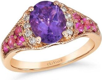 Le Vian Semi Precious 14K Rose Gold 1.90 Ct. Tw. Diamond & Gemstone Cocktail Ring