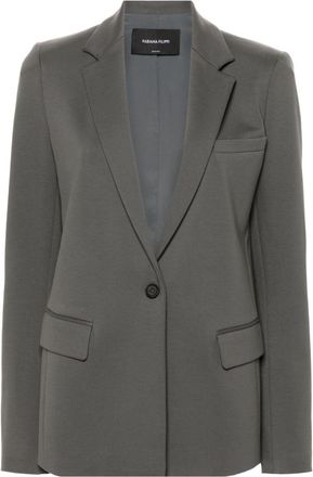 Fabiana Filippi single-breasted blazer - women - Polyamide/Spandex/Elastane/Viscose/Silk/Acetate - 40 - Grey