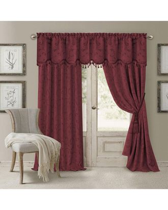 Elrene Mia Jacquard Scroll Blackout Window Curtain