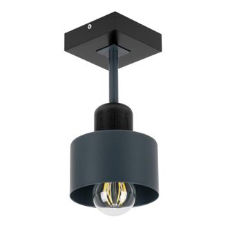 OEM L&aacute;mpara De Techo Negra De Madera Y Metal De Estilo Escandinavo, 1xe27, Iluminaci&oacute;n Led Moderna Para Sal&oacute;n, Cocina, Dormitorio, Habitaci&oacute;n Infantil, Lo