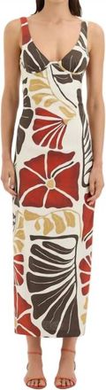 Sir. Julietta Balconette Midi Dress In Fiorello Rosso