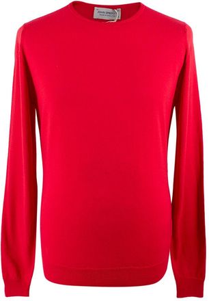 John Smedley Red Lundy Merino Wool Jumper Size S