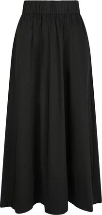 Neo Noir Yara Poplin Rok - Dames - Midirokken - Zwart - L - Katoen - Rokken