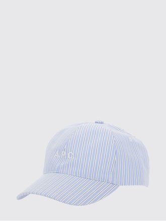 A.P.C. A. P.C. Cappello da baseball a righe in cotone con logo a contrasto